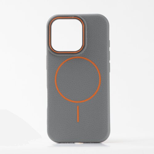  LICHI leather magsafe maska za iPhone 16 PRO MAX Gray Cene