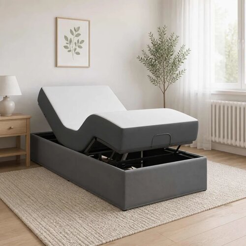  Električni podesivi okvir kreveta Tamnosiva 200 x 80 x 33 5 cm - Tamnosiva 80 x 200 cm Cene