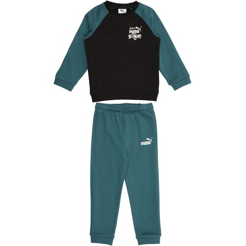 Puma Komplet trenerka za dečake Minicats Super Crew Set Inf, Zeleno-crni Cene