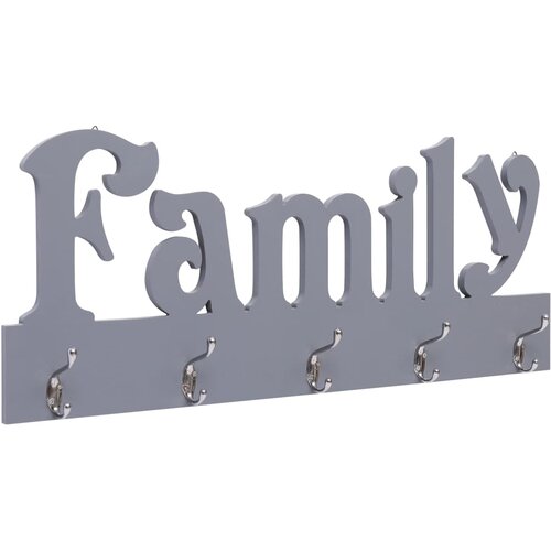  Zidna vješalica za kapute FAMILY siva 74 x 29,5 cm Cene