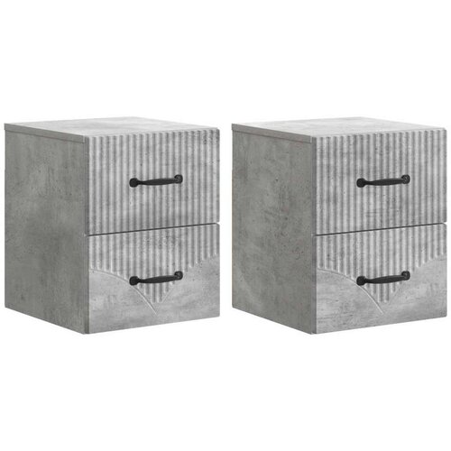  Stenski nočni omarici 2 pcs Betonsko siva 34,5 x 33 x 40 cm, (5000209969) Cene