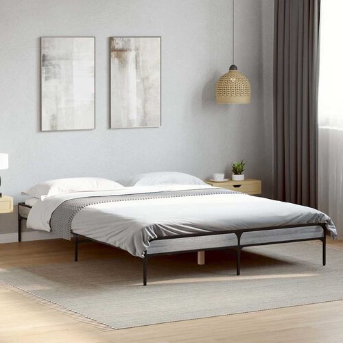  Okvir za krevet boja hrasta 120x190cm konstruirano drvo i metal Siva 120 x 190 cm Cijene