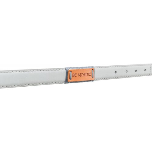  Be nordic ogrlica koža xs-s 30-36cm/15mm sivi Cene