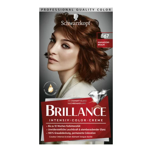 Schwarzkopf Brillance barva za lase - Intensive Color Cream - 867 Autumn Brown