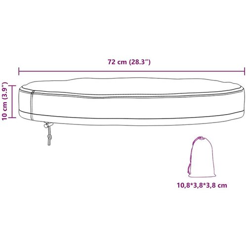 VidaXL Pokrivač za Vanjski Stol Crna 72 x 72 x 10 cm 210D tkanina Slike
