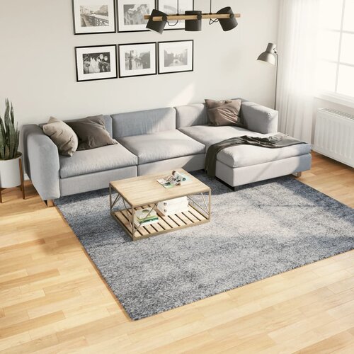 VidaXL Ko&amp;scaron;ata preproga moderna modra 240x240 cm Slike