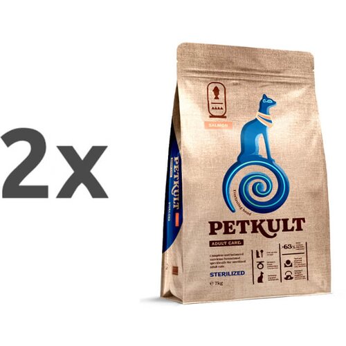 Petkult Cat Adult Care Sterilised - losos 2 x 7 kg Cene