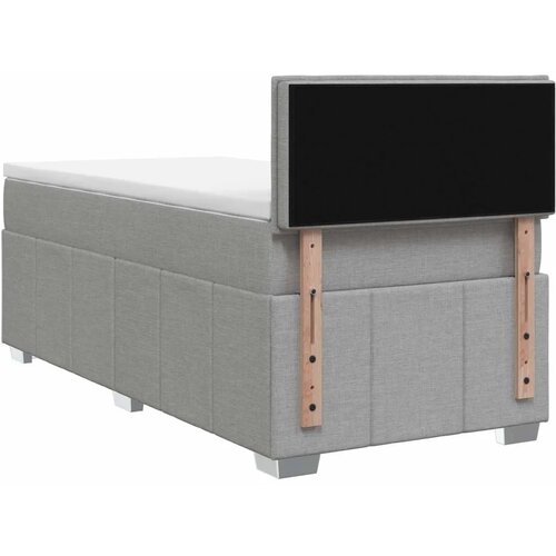  Boxspring krevet s madracem Svjetlosiva 100 x 200 cm Tkanina - Svjetlosiva 100 x 200 cm Dizajn linija Slike
