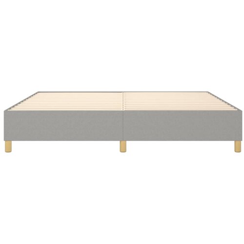  Okvir za krevet s oprugom svjetlosivi 200 x 200 cm od tkanine Slike