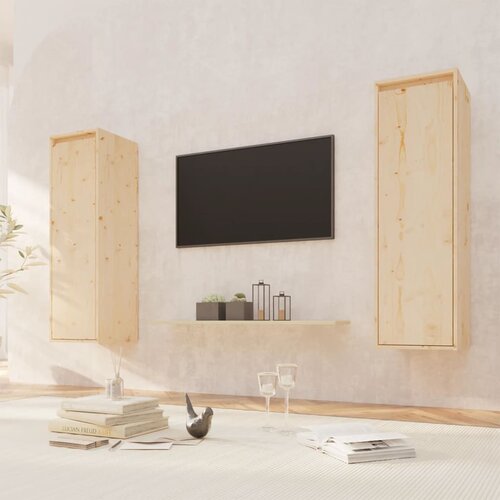vidaXL Zidni ormarići 2 kom 30 x 30 x 100 cm od masivne borovine Cijene