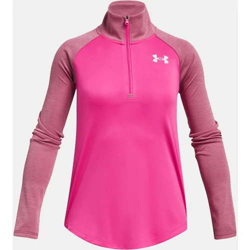 Under Armour T-Shirt Tech Graphic 1/2 Zip-PNK - Girls