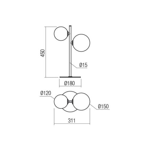  Redo 01-2784 - Stona lampa ROY 2xG9/10W/230V Slike