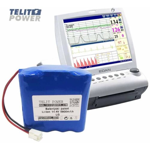 Telit Power Edan F6 F9 Fetal monitor baterija 14.4V 5800mAh &amp;ndash; zamenska Li-ion Slike