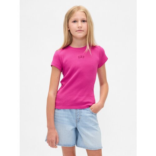 GAP Children's Ribbed T-Shirt with Logo - Girls Cene