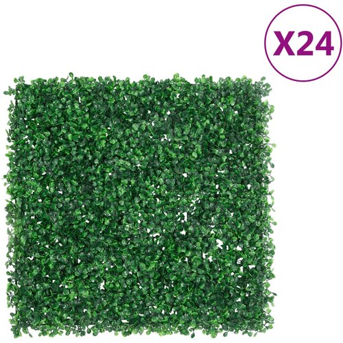  Ograda od umjetnog li&scaron;ća 24 kom zelena 50 x 50 cm Cijene