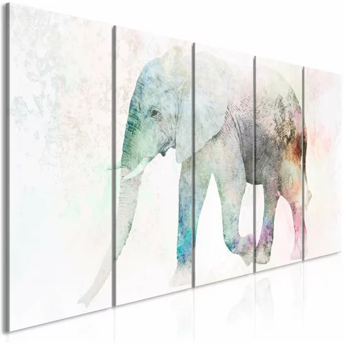  Slika - Painted Elephant (5 Parts) Narrow 200x80