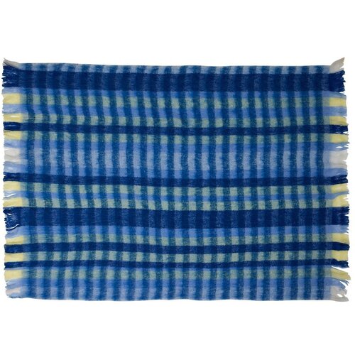 Hübsch Modra odeja iz mešanice volne 140x200 cm Loom – Cene