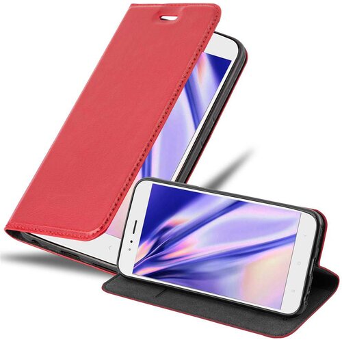 Cadorabo Ohi&scaron;je, združljivo z Xiaomi Mi A1 / Mi 5X v rdeče jabolko - Za&scaron;čitni ovitek z magnetnim zapiranjem, stoječo funkcijo in režo za kartice, (20549763) Cene