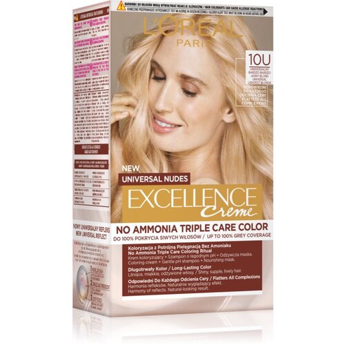 L&amp;acute;Or&amp;eacute;al Paris Excellence Universal Nudes trajna boja za kosu nijansa 10U 1 kom Slike