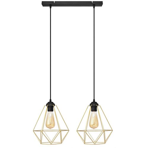  Luster na sajli KARO 2xE27/15W/230V zlatna/crna Cene