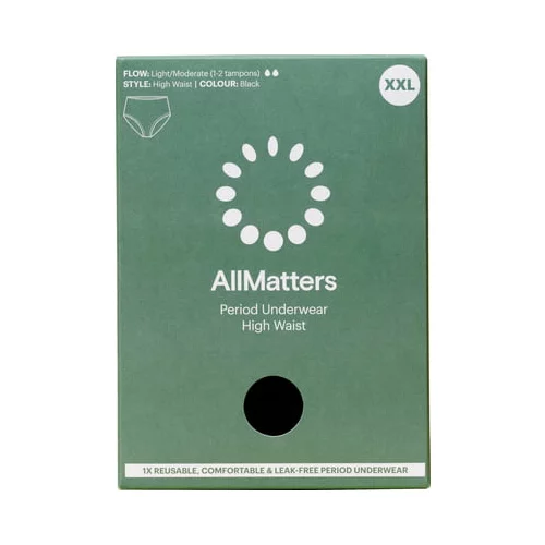 AllMatters Period Underwear High Waist Black - XXL