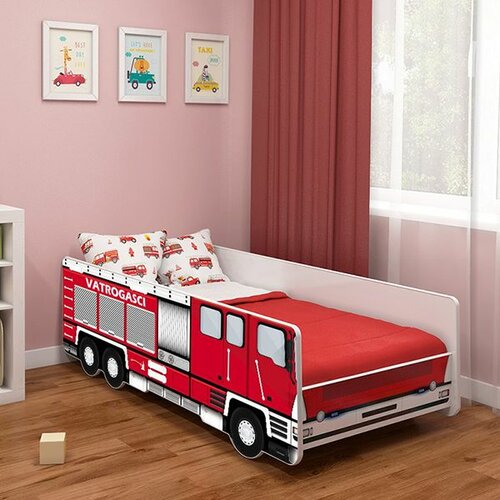 ACMA vi dečiji krevet fire truck 180x80 dusek 7 cm Cene