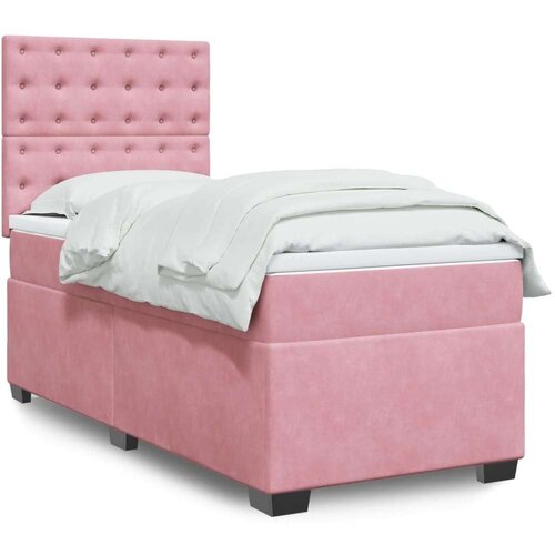 Box spring krevet s madracem ružičasti 80 x 200 cm baršunasti Cene