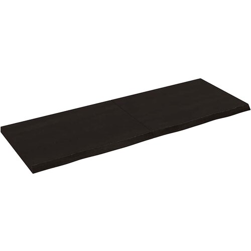  Zidna polica tamnosmeđa 140x50x(2-4) cm od obrađene hrastovine Cene
