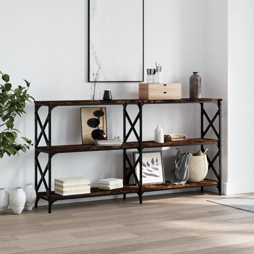 VidaXL Konzolni stol boja hrasta 200x28x80 5 cm od konstruiranog drva Slike