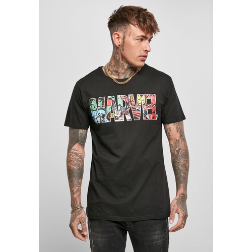 Merchcode Men&amp;#039;s T-shirt Marvel black Slike