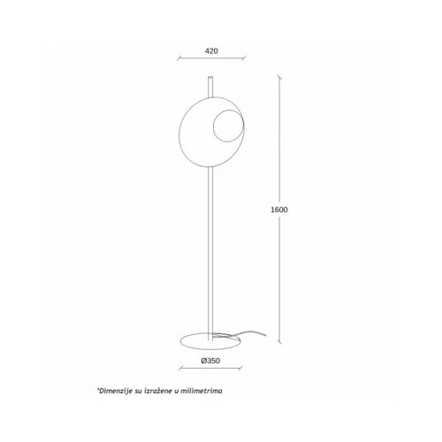 aria 34 podna lampa 12W 3000K crna Slike