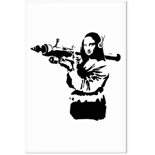  Slika - Banksy Mona Lisa with Rocket Launcher (1 Part) Vertical 60x90 Standard Slike