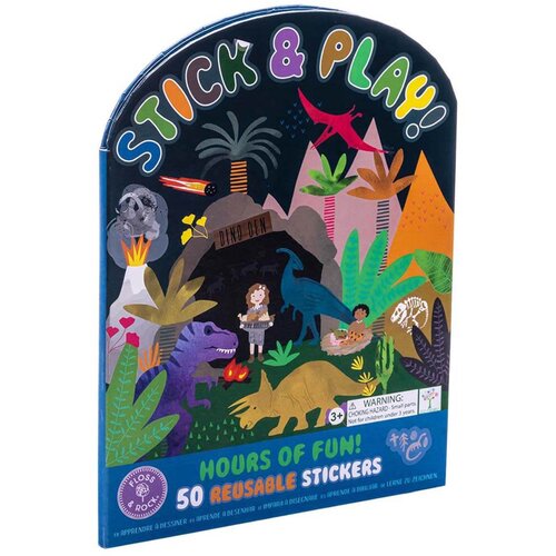 Floss&Rock® knjižica z nalepkami za večkratno uporabo stick&play dino Cene