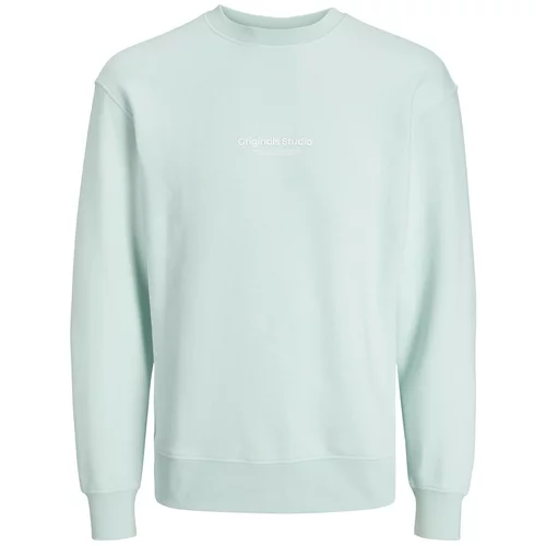 Jack & Jones Sweater majica 'Vesterbro' menta / bijela