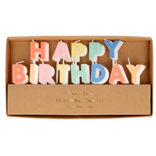 Meri Meri Svečke za torto v kompletu 13 ks Happy Birthday –