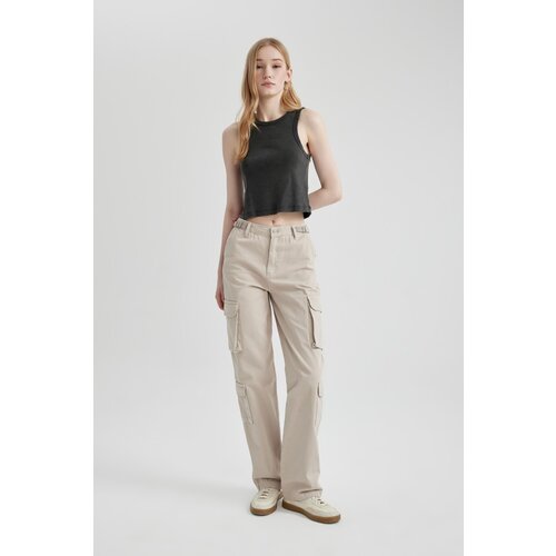 Defacto cool Straight Fit Cargo Gabardine Trousers Slike