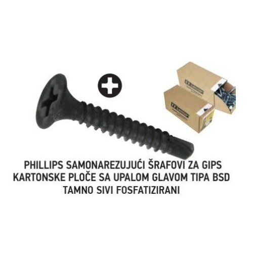 FF_Group FF Set &scaron;rafova za gipsano-kartonske ploče Philips 3,5X25 1000/1 Cene