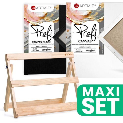 Artmie Set stolnih štafelaja s crno-bijelim PROFI platnom 40x30 cm Cijene