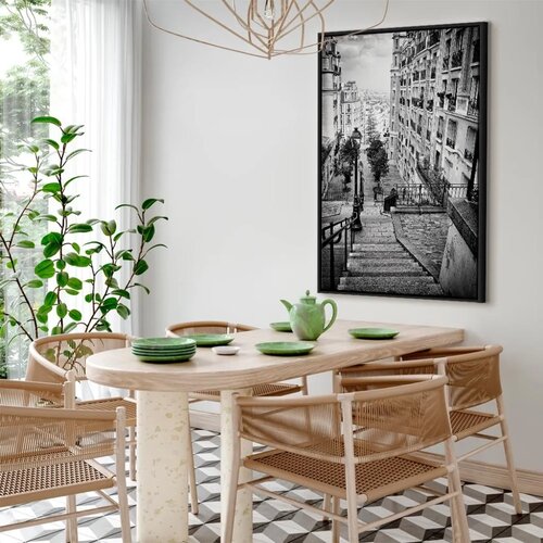  Slika - Parisian Suburb (1-częściowy) Vertical 60x90 U crnom drvenom okviru Slike