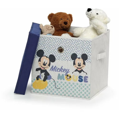Domopak dječja tekstilna kutija za pohranu s poklopcem Disney Mickey, 30 x 30 x 30 cm