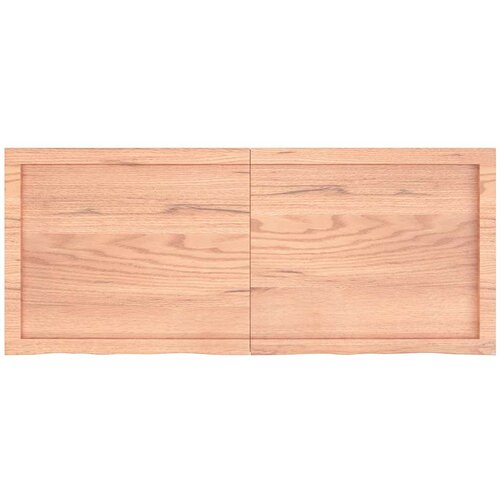  Zidna polica svjetlosmeđa 120x50x(2-6) cm obrađena hrastovina Slike
