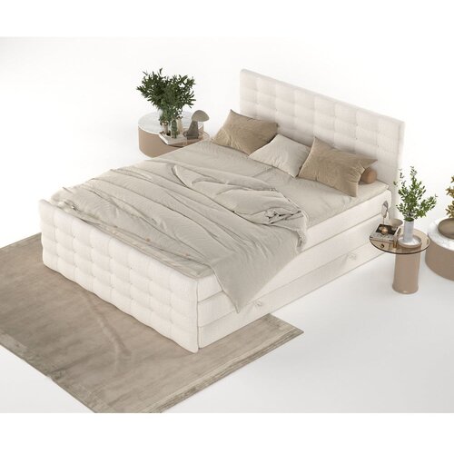 Maison de R&amp;ecirc;ve Kremno bela boxspring postelja s prostorom za shranjevanje 180x200 cm Blend &amp;ndash; Slike