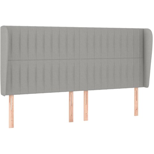  Uzglavlje s u&amp;scaron;ima svjetlosivo 183x23x118/128 cm od tkanine Slike