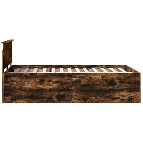  Okvir za krevet s uzglavljem Dimljeni hrast 120 x 190 cm - Dimljeni hrast 120 x 190 cm Slike