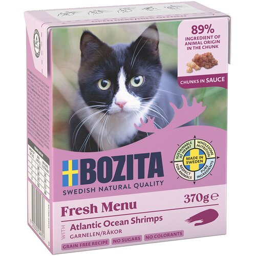  Varčno pakiranje Bozita Tetra ko&scaron;čki v želeju ali v omaki 24 x 370 g - Omaka: kozice Cijene