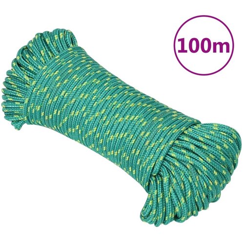 vidaXL Brodski konop zeleni 4 mm 100 m od polipropilena Cijene