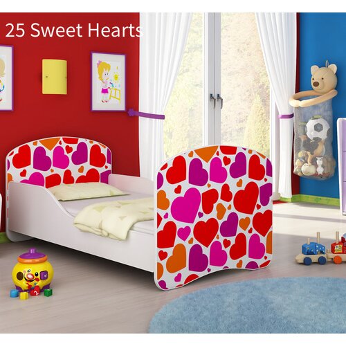  Otroška postelja ACMA z motivom 140x70 cm 25 Sweet hearts Cene