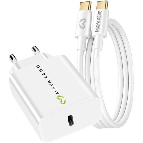 Oem Mayaxess, Omrežni polnilnik za Galaxy A55 20W + 1m USB-C kabel, Bela, (5000275914) Cene