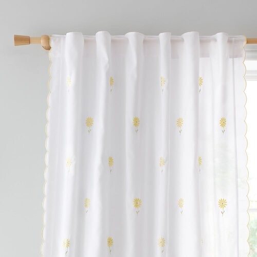 Catherine Lansfield Rumena/bela prosojna zavesa 140x229 cm Lorna &amp;ndash; Slike