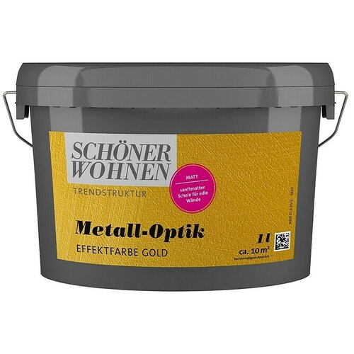 SCH&amp;Ouml;NER WOHNEN-Farbe Trendstruktur Barvni dekorativni omet (Zlate barve, Mat, 1 l) Slike